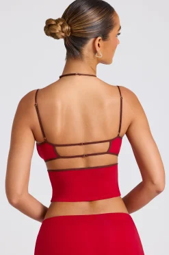 Oh Polly Women'S Clothing Sale - $65 And Under | Women'S Clothing Sale - $40 And Under^Contrast Binding Cami Top in Fire Red FireRed