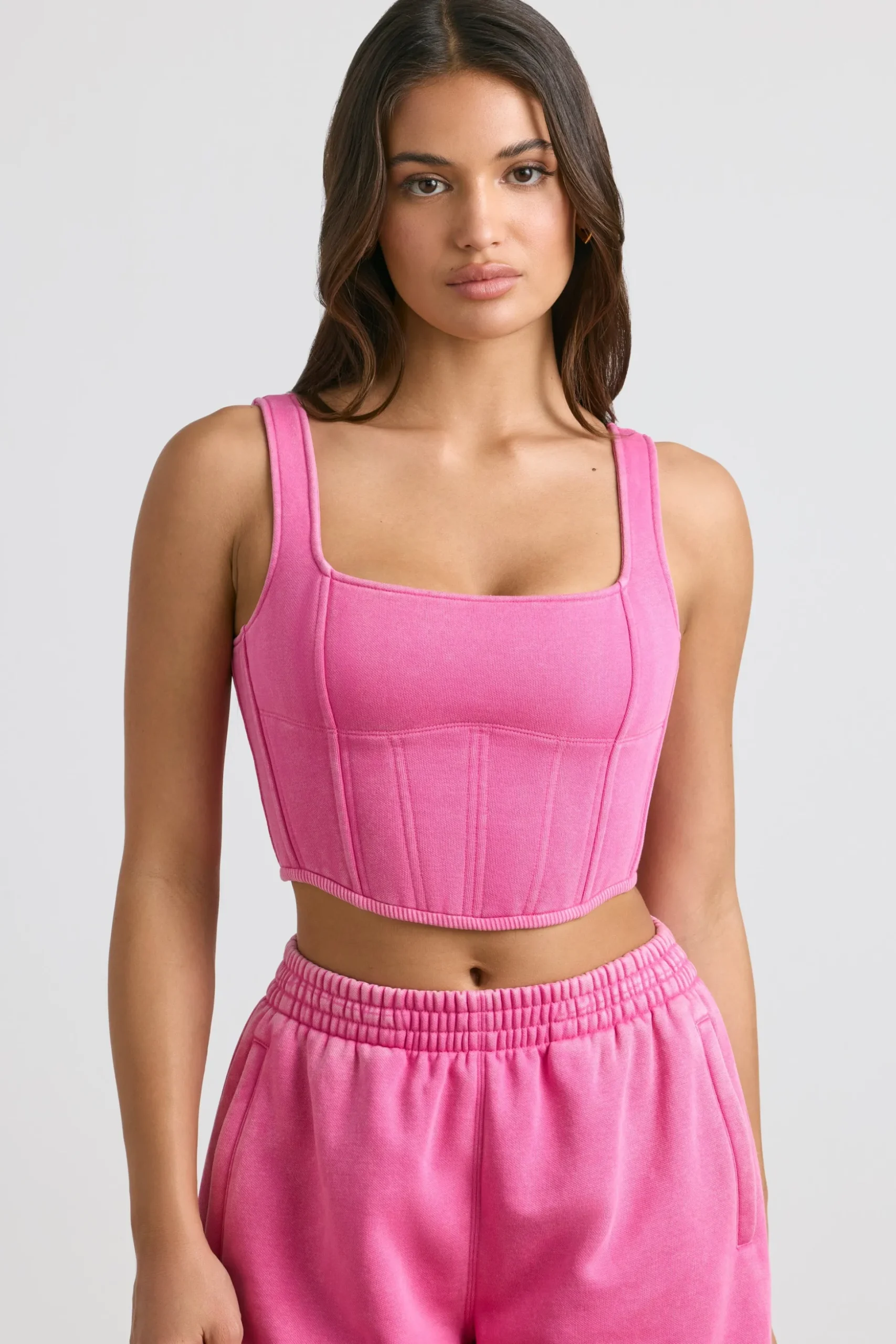 Oh Polly Matching Sets | Tops^Corset Crop Top in Hot Pink HotPink