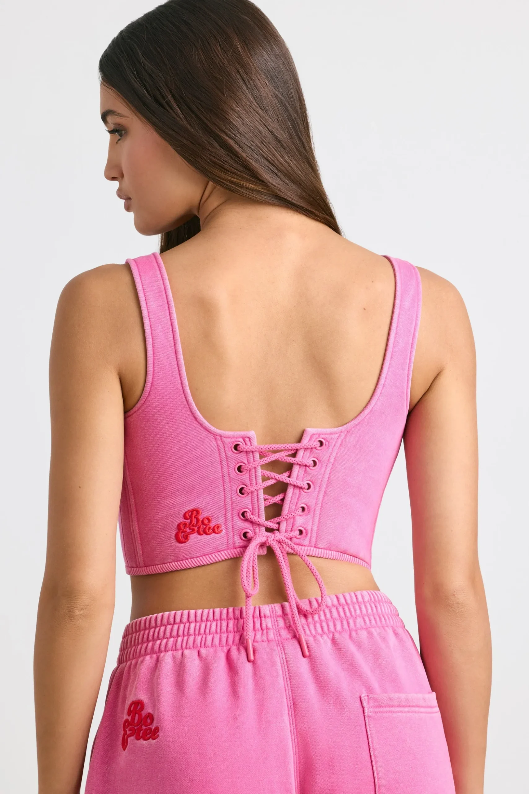 Oh Polly Matching Sets | Tops^Corset Crop Top in Hot Pink HotPink