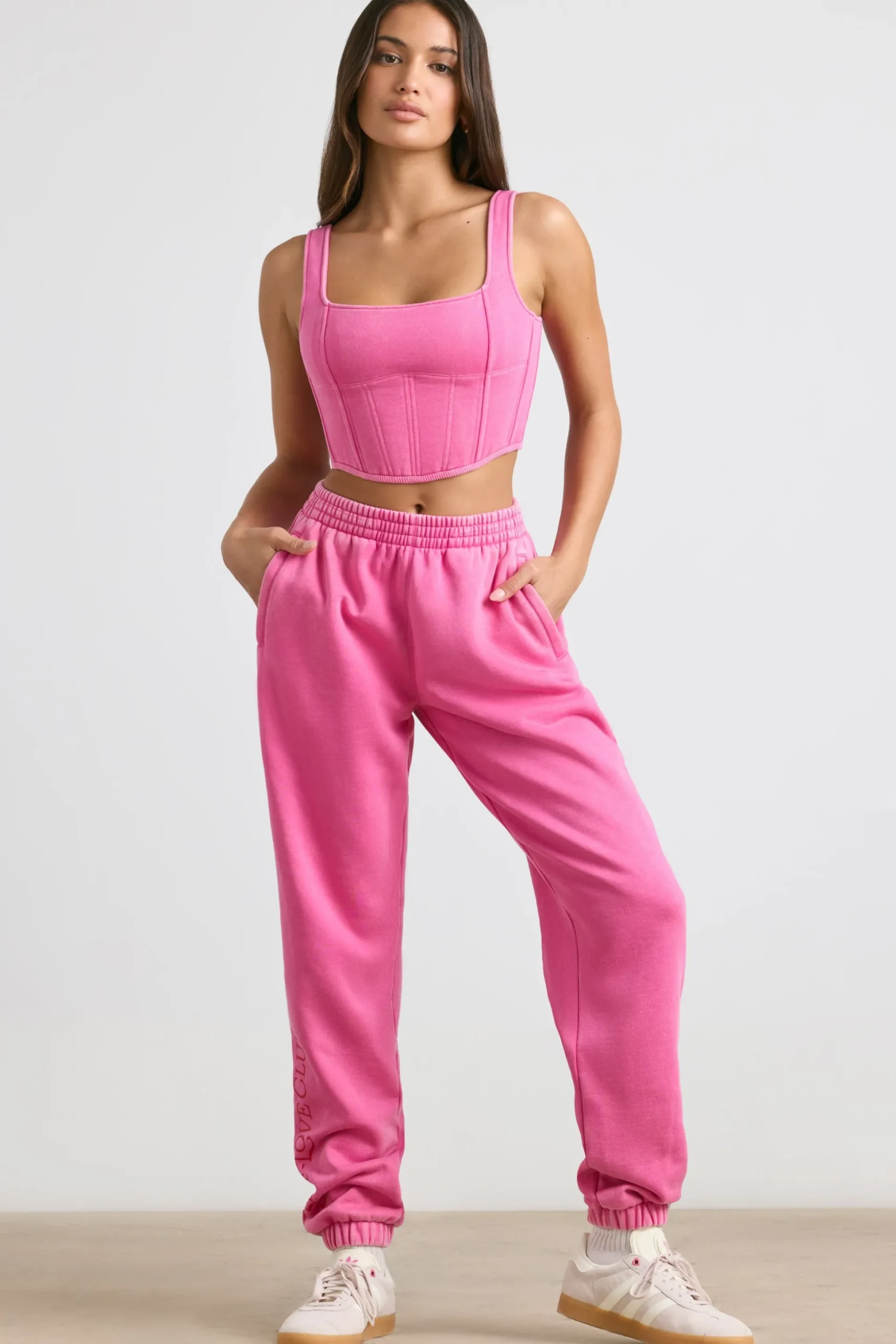 Oh Polly Matching Sets | Tops^Corset Crop Top in Hot Pink HotPink