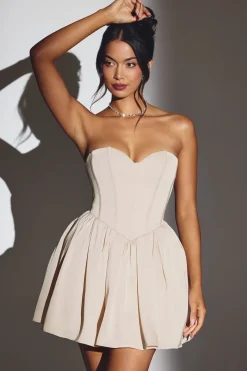 Oh Polly Party Dresses | Bride To Be^Corset Tulle Mini Dress in Ivory