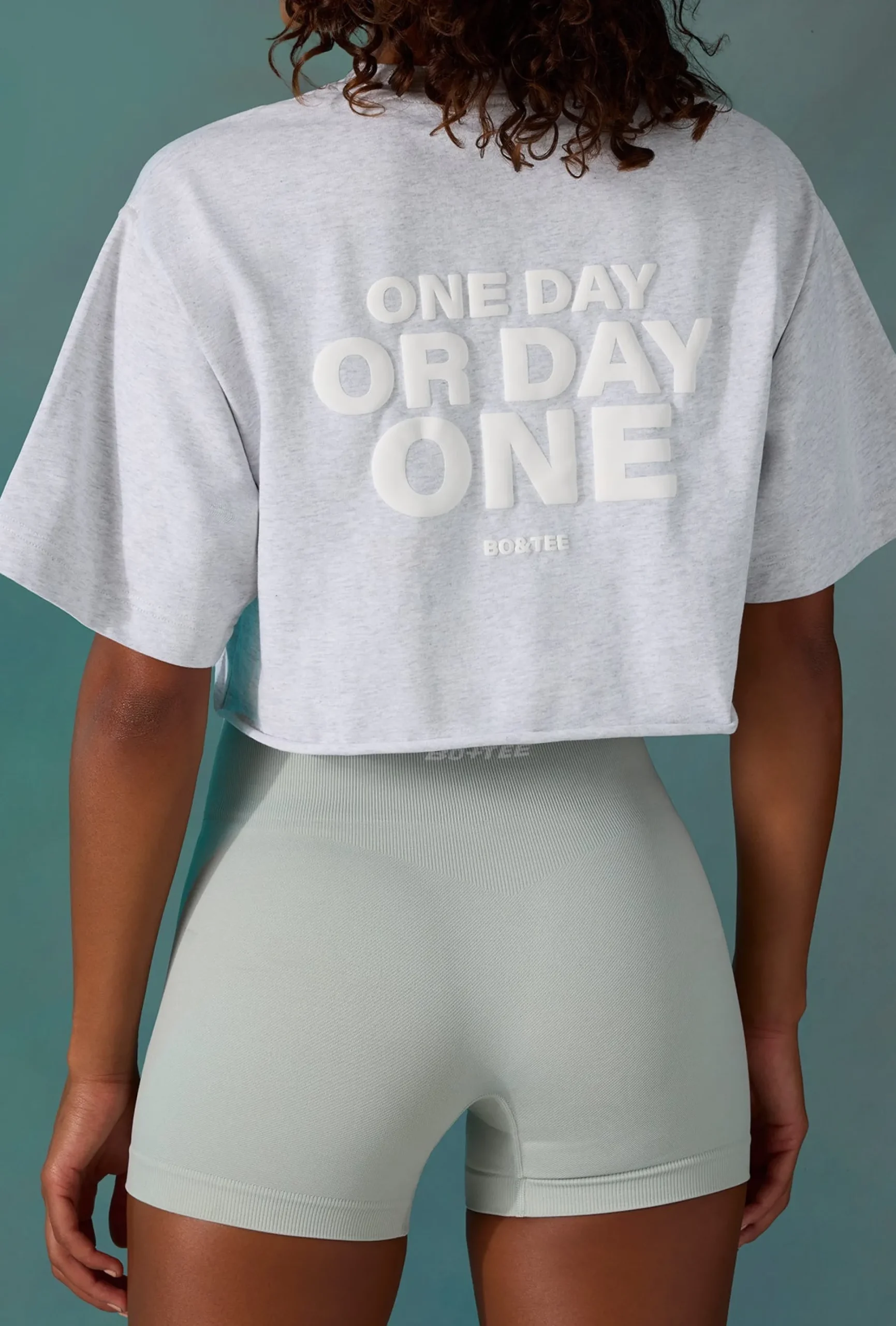 Oh Polly Tee'S & Tanks | Matching Sets^Cotton Cropped Oversized T-Shirt in Ice Grey IceGrey