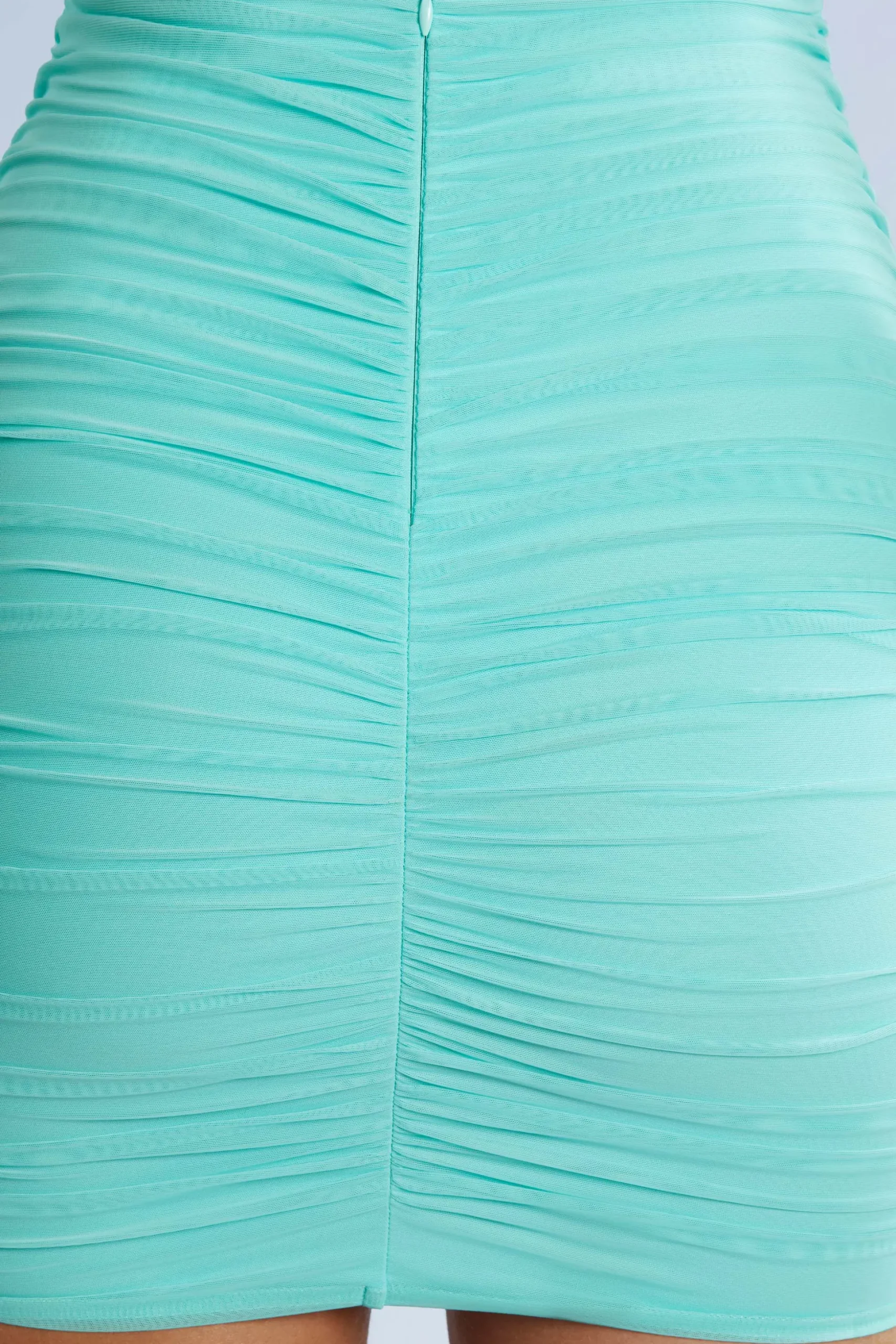 Oh Polly Women'S Clothing Sale - $65 And Under | Women'S Clothing Sale - $40 And Under^Cowl Neck Embellished Strap Mini Dress in Aqua