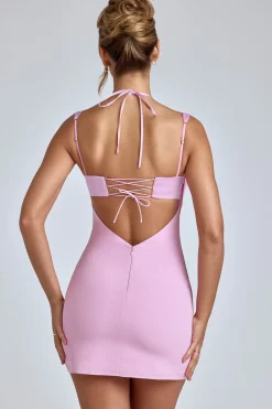 Oh Polly Women'S Clothing Sale - $65 And Under^Cowl-Neck A-Line Mini Dress in Baby Pink BabyPink