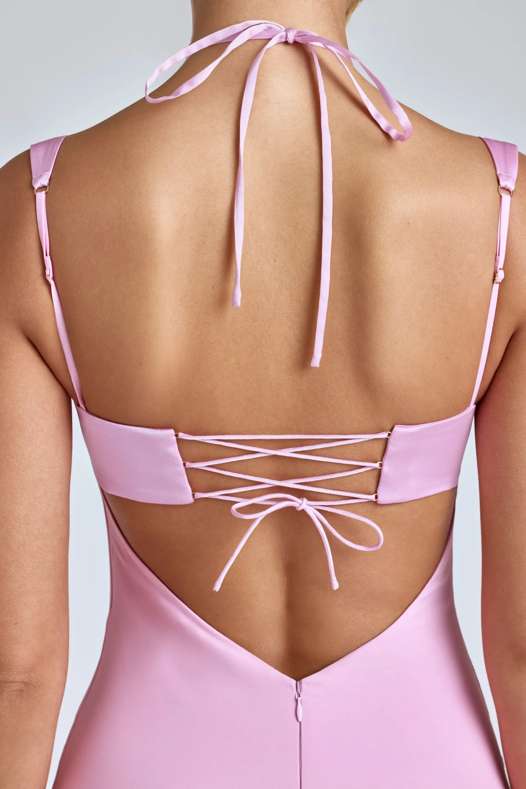 Oh Polly Women'S Clothing Sale - $65 And Under^Cowl-Neck A-Line Mini Dress in Baby Pink BabyPink