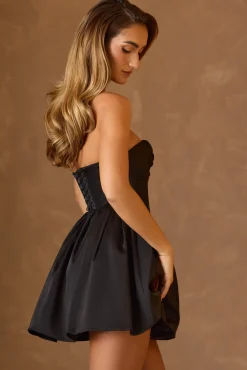 Oh Polly Party Dresses | Holiday Party Dresses & Outfits^Cowl-Neck Corset Mini Dress in Black