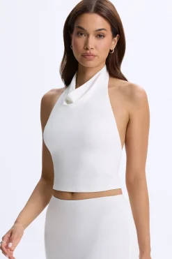 Oh Polly Co-Ords | Tops^Cowl-Neck Open-Back Top in White