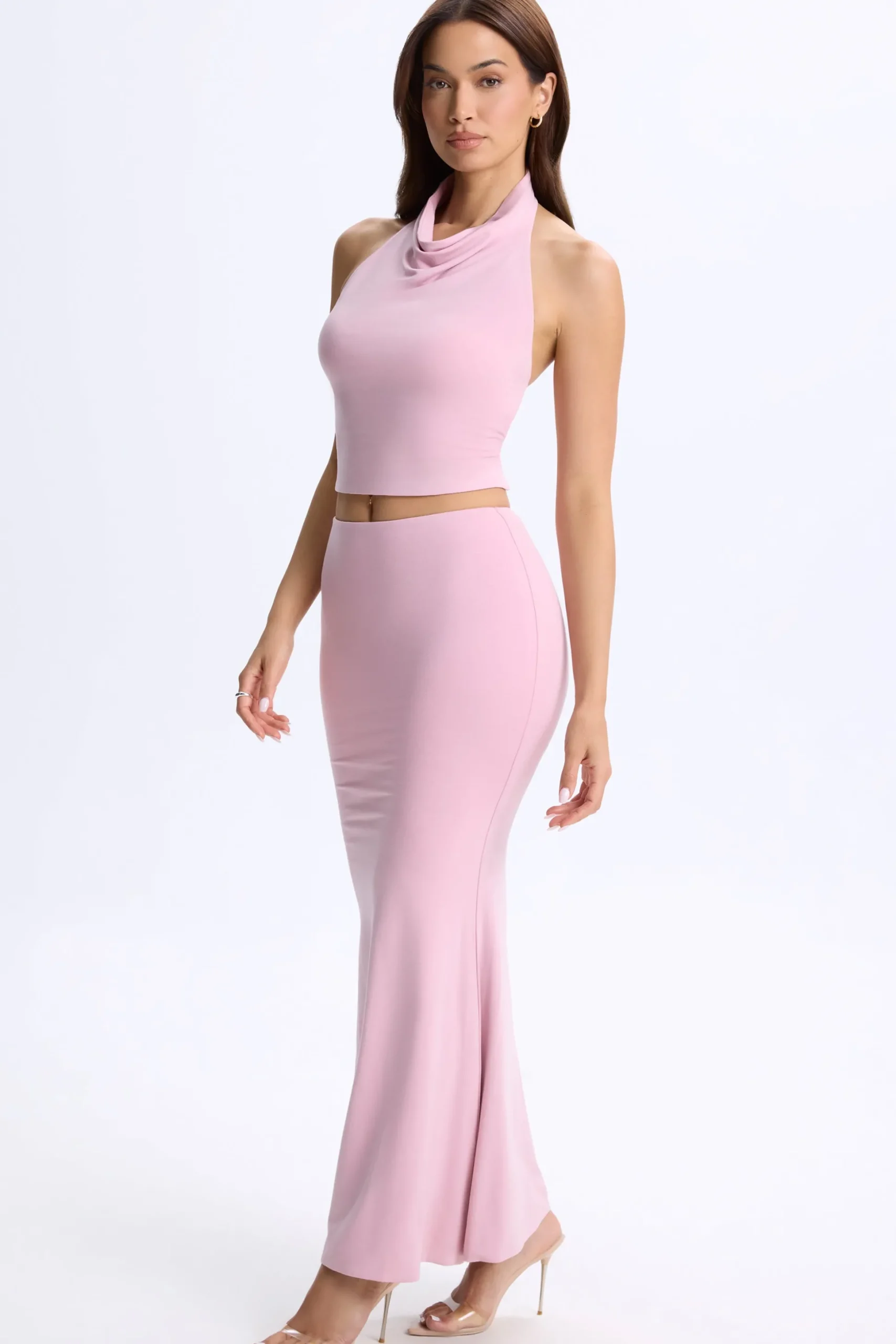 Oh Polly Women'S Clothing Sale - $65 And Under | Women'S Clothing Sale - $40 And Under^Cowl-Neck Open-Back Top in Blush Pink BlushPink