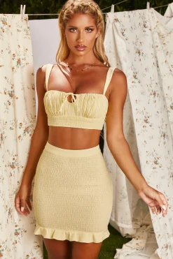 Oh Polly Women'S Clothing Sale - $65 And Under | Women'S Clothing Sale - $40 And Under^Crinkle Mini Skirt in Yellow