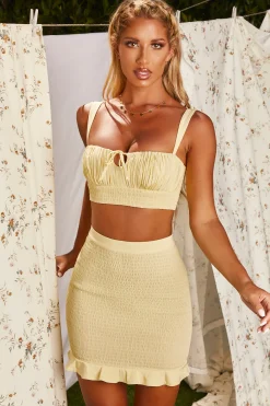 Oh Polly Women'S Clothing Sale - $65 And Under | Women'S Clothing Sale - $40 And Under^Crinkle Mini Skirt in Yellow