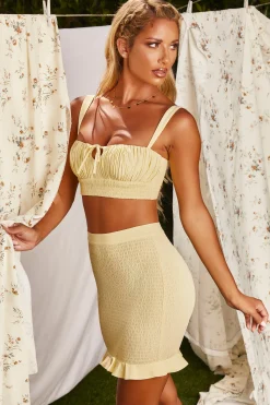Oh Polly Women'S Clothing Sale - $65 And Under | Women'S Clothing Sale - $40 And Under^Crinkle Mini Skirt in Yellow