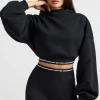 Oh Polly Tracksuits | Sweatshirts^Cropped Hoodie in Black