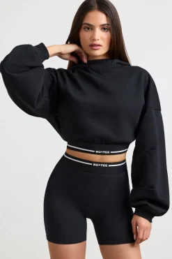 Oh Polly Tracksuits | Sweatshirts^Cropped Hoodie in Black
