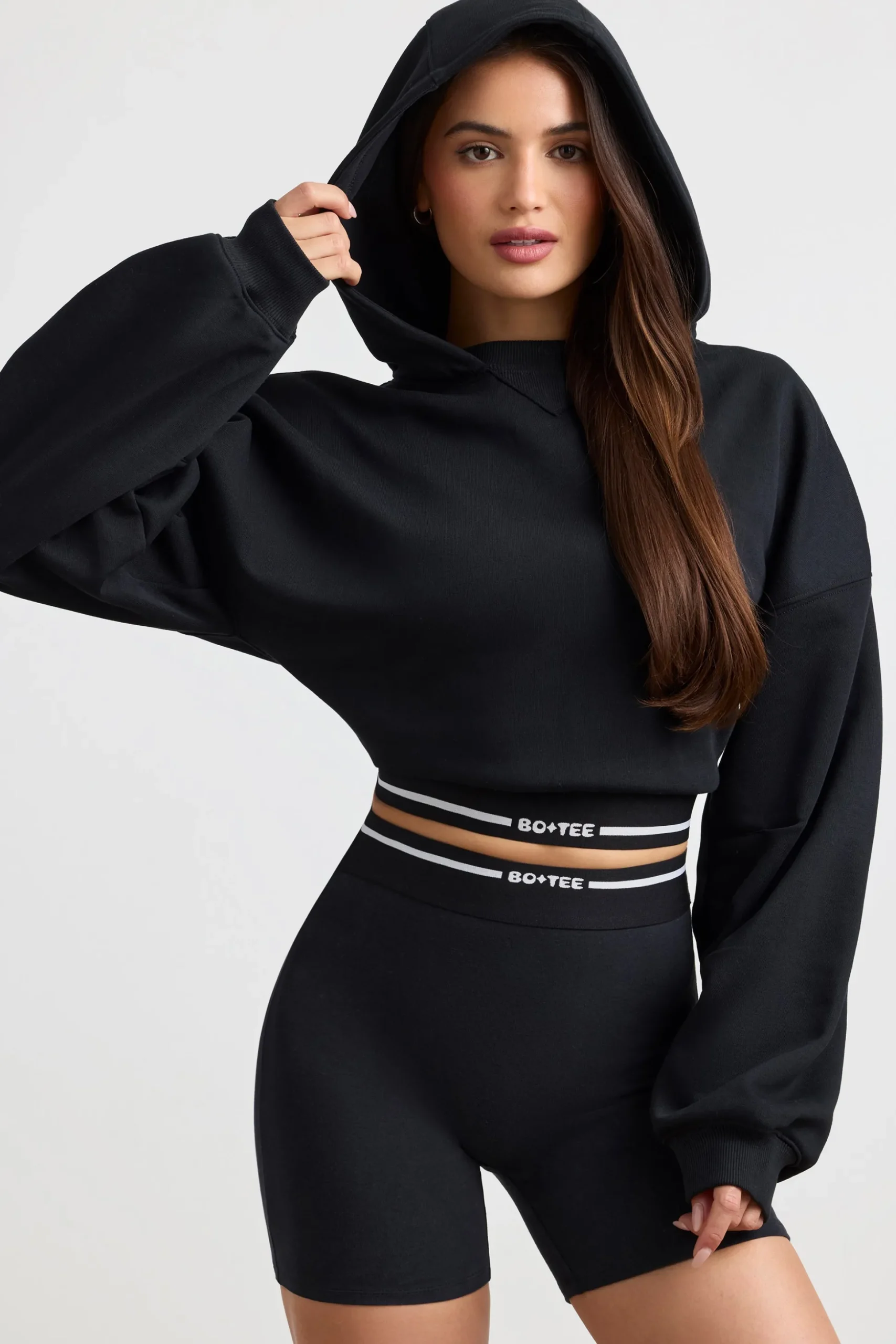 Oh Polly Tracksuits | Sweatshirts^Cropped Hoodie in Black
