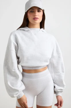 Oh Polly Tracksuits | Sweatshirts^Cropped Hoodie in Grey Marl GreyMarl