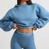 Oh Polly Women'S Clothing Sale - $65 And Under | Women'S Clothing Sale - $40 And Under^Cropped Hoodie in Steel Blue GreyMarl