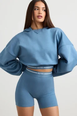 Oh Polly Women'S Clothing Sale - $65 And Under | Women'S Clothing Sale - $40 And Under^Cropped Hoodie in Steel Blue GreyMarl
