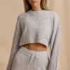 Oh Polly Knitwear | Tracksuits^Cropped Knit Jumper in Ice Marl IceMarl