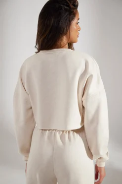 Oh Polly Women'S Clothing Sale - $65 And Under | Women'S Clothing Sale - $40 And Under^Cropped Oversized Sweatshirt in Heather Oat HeatherOat