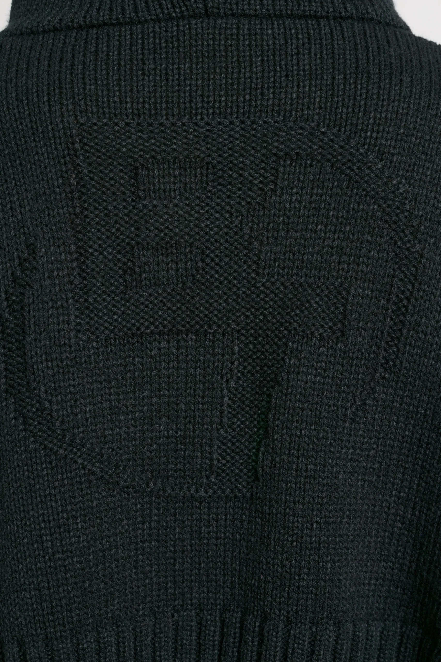 Oh Polly Knitwear^Cropped Zip Up Chunky Knit Hoodie in Black