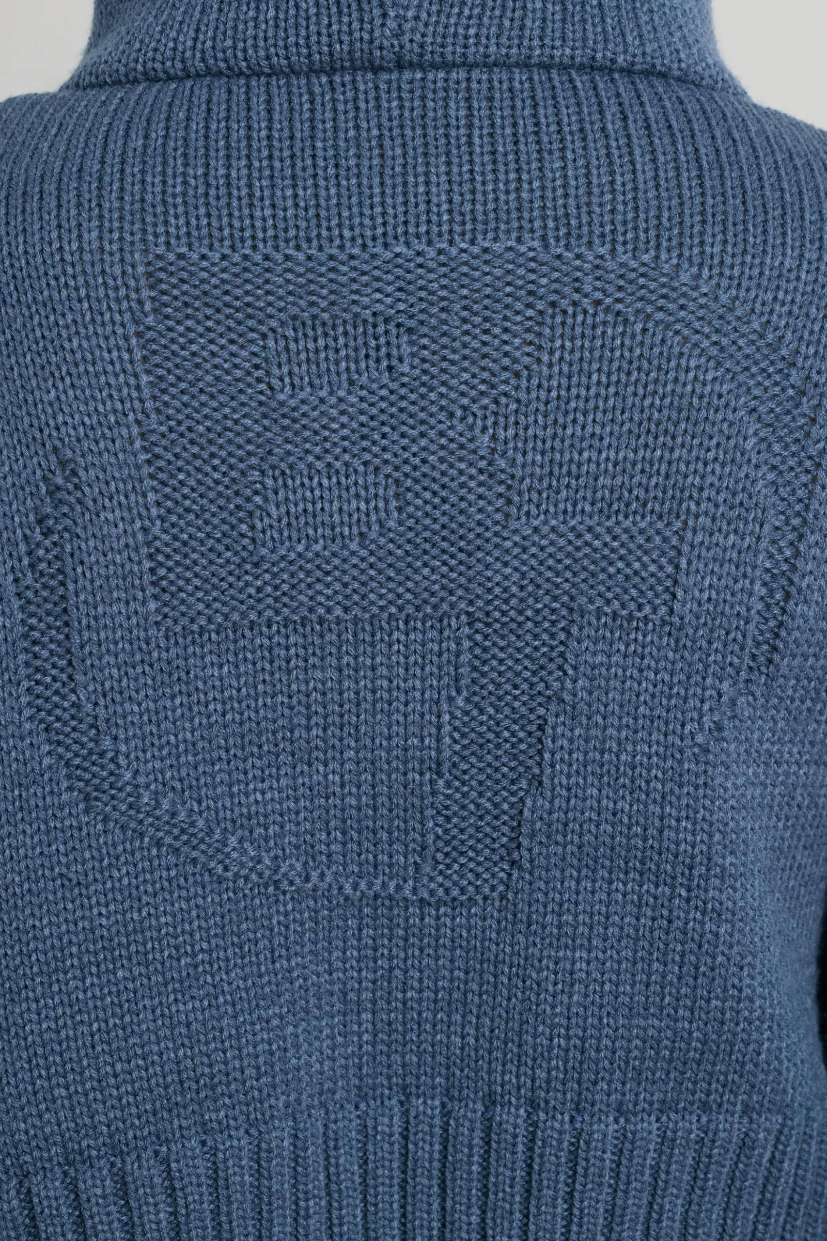 Oh Polly Knitwear | Sweatshirts^Cropped Zip Up Chunky Knit Hoodie in Washed Navy WashedNavy