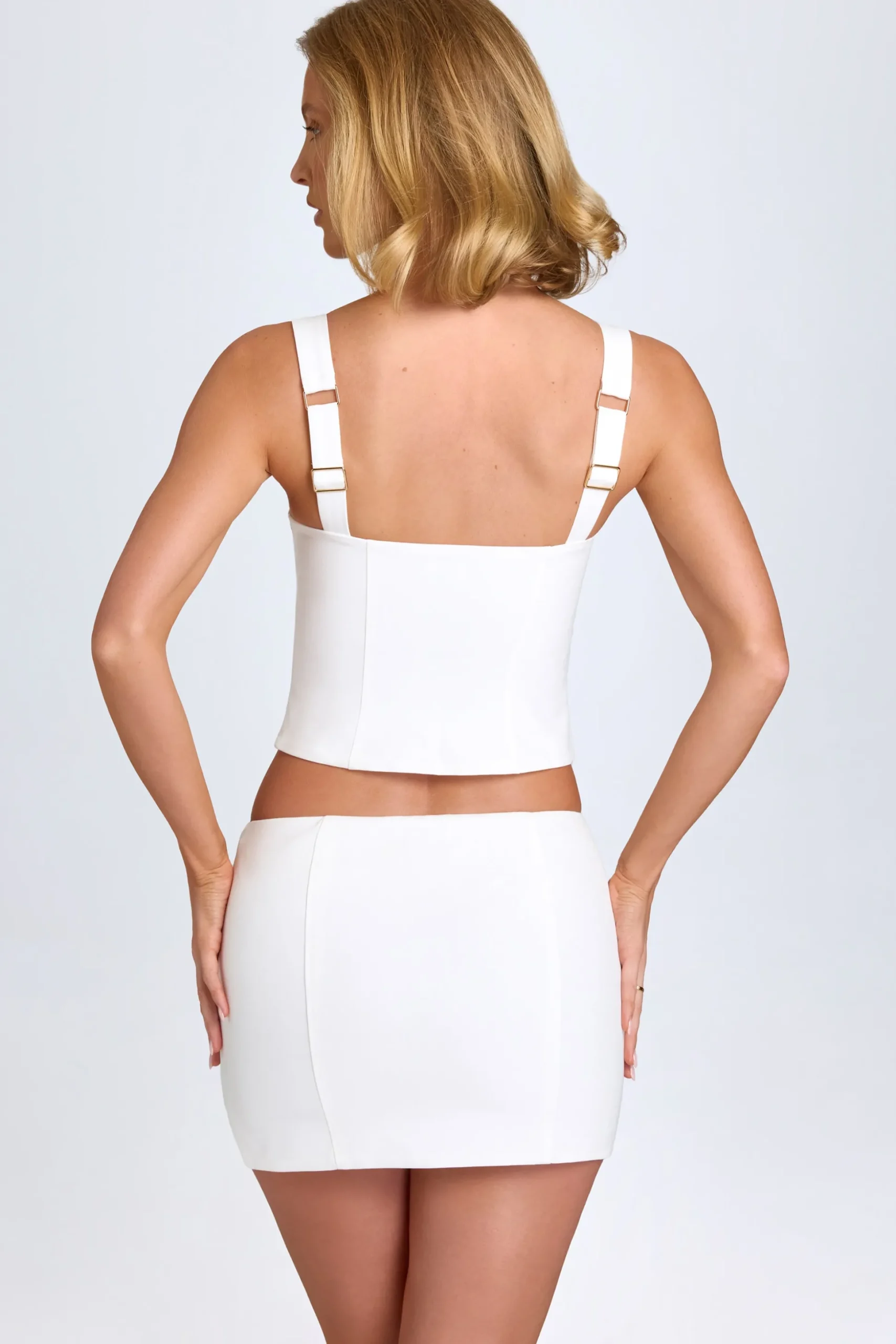 Oh Polly Skirts & Skorts | Co-Ords^Curved Low-Rise Mini Skirt in White