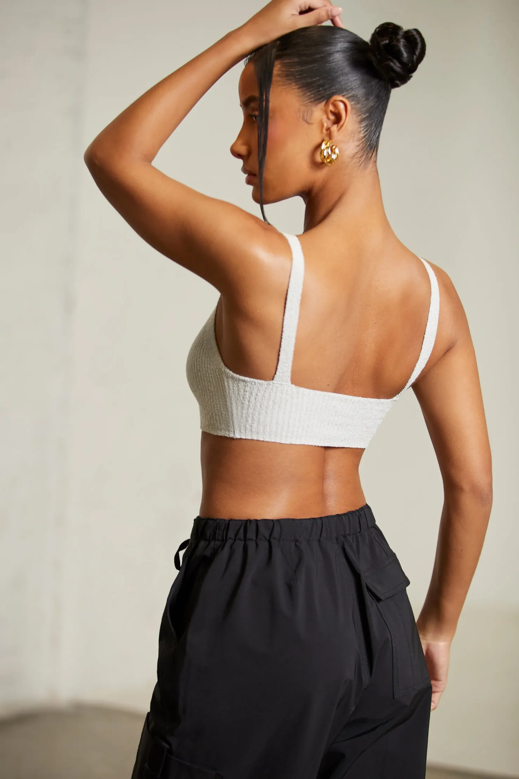 Oh Polly Women'S Clothing Sale - $65 And Under | Women'S Clothing Sale - $40 And Under^Curved Neck Crop Top in Grey