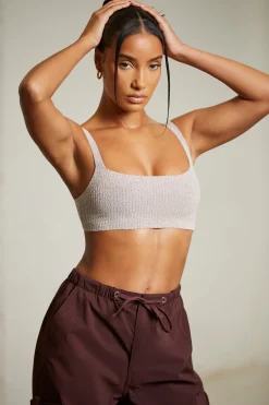 Oh Polly Women'S Clothing Sale - $65 And Under | Women'S Clothing Sale - $40 And Under^Curved Neck Crop Top in Mocha