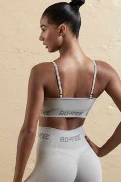 Oh Polly Women'S Clothing Sale - $65 And Under | Women'S Clothing Sale - $40 And Under^Curved Neckline Sports Bra in Silver