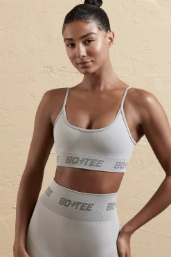 Oh Polly Women'S Clothing Sale - $65 And Under | Women'S Clothing Sale - $40 And Under^Curved Neckline Sports Bra in Silver