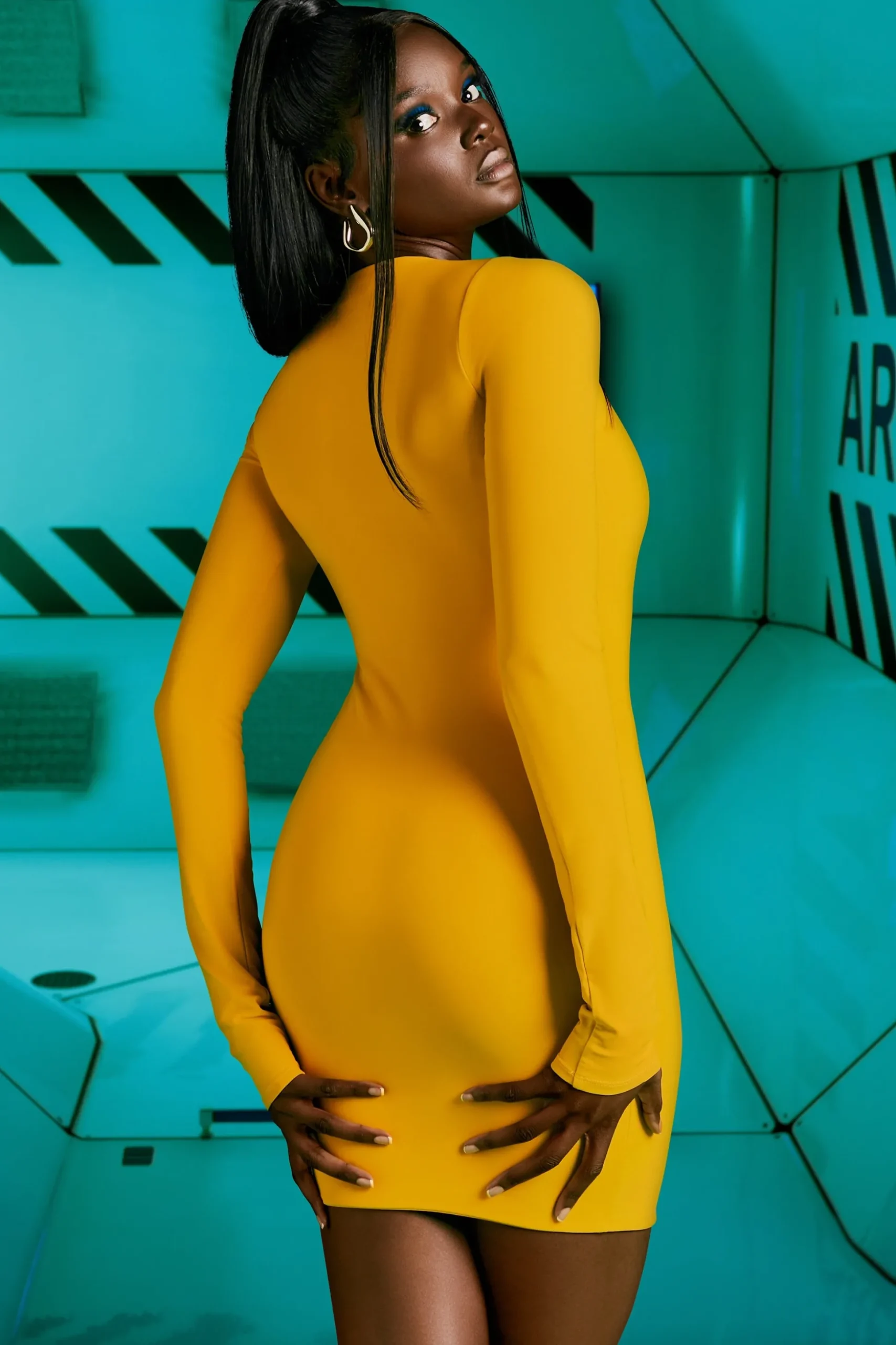 Oh Polly Women'S Clothing Sale - $65 And Under | Women'S Clothing Sale - $40 And Under^Cut Out Long Sleeve Dress in Yellow