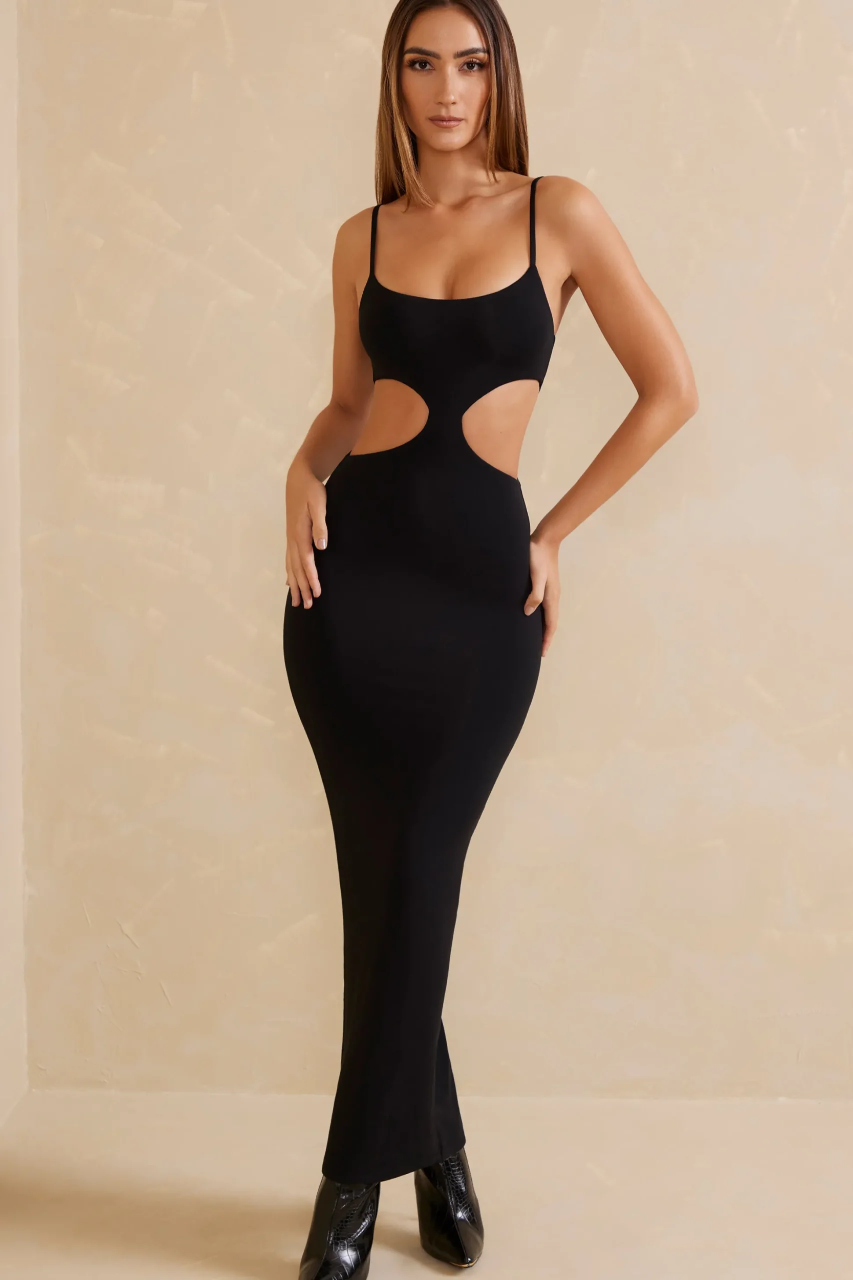 Oh Polly Tencel™ Modal Dresses^Cut Out Maxi Dress in Black