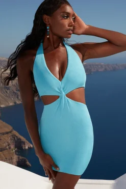 Oh Polly Women'S Clothing Sale - $65 And Under | Women'S Clothing Sale - $40 And Under^Cut Out Twist Mini Dress in Blue