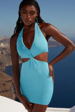 Oh Polly Women'S Clothing Sale - $65 And Under | Women'S Clothing Sale - $40 And Under^Cut Out Twist Mini Dress in Blue