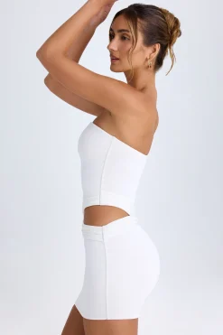 Oh Polly Night Out^Cut-Out Bandeau Mini Dress in White