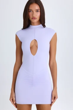 Oh Polly Night Out^Cut-Out Bodysuit in Soft Lilac SoftLilac