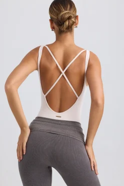 Oh Polly Tops | Tops^Cut-Out Bodysuit in Washed Cream WashedCream