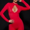 Oh Polly Jumpsuits & Unitards^Cut-Out Unitard in Fire Red FireRed
