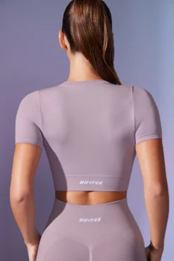 Oh Polly Women'S Clothing Sale - $65 And Under | Women'S Clothing Sale - $40 And Under^Define Luxe Baby Tee Crop Top in Dusty Lilac DustyLilac