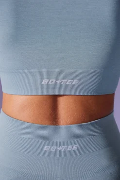 Oh Polly Women'S Clothing Sale - $65 And Under | Women'S Clothing Sale - $40 And Under^Define Luxe Baby Tee Crop Top in Denim Blue DenimBlue
