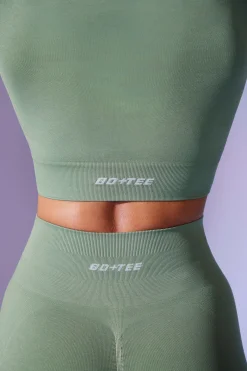 Oh Polly Women'S Clothing Sale - $65 And Under | Women'S Clothing Sale - $40 And Under^Define Luxe Baby Tee Crop Top in Sage