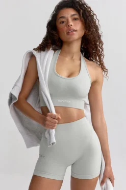 Oh Polly Matching Sets | Sports Bras^Define Luxe Cross-Back Sports Bra in Fog LightGrey