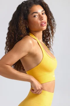 Oh Polly Women'S Clothing Sale - $65 And Under | Women'S Clothing Sale - $40 And Under^Define Luxe Halterneck Sports Bra in Golden Yellow