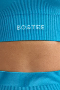 Oh Polly Women'S Clothing Sale - $65 And Under | Women'S Clothing Sale - $40 And Under^Define Luxe Halterneck Sports Bra in Turquoise Blue