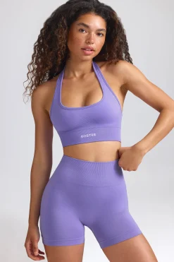 Oh Polly Matching Sets | Tops^Define Luxe Halterneck Sports Bra in Purple