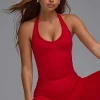 Oh Polly Matching Sets | Tops^Define Luxe Halterneck Tank Top in Cherry Red CherryRed