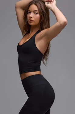 Oh Polly Matching Sets | Tops^Define Luxe Halterneck Tank Top in Black