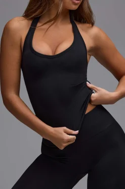 Oh Polly Matching Sets | Tops^Define Luxe Halterneck Tank Top in Black