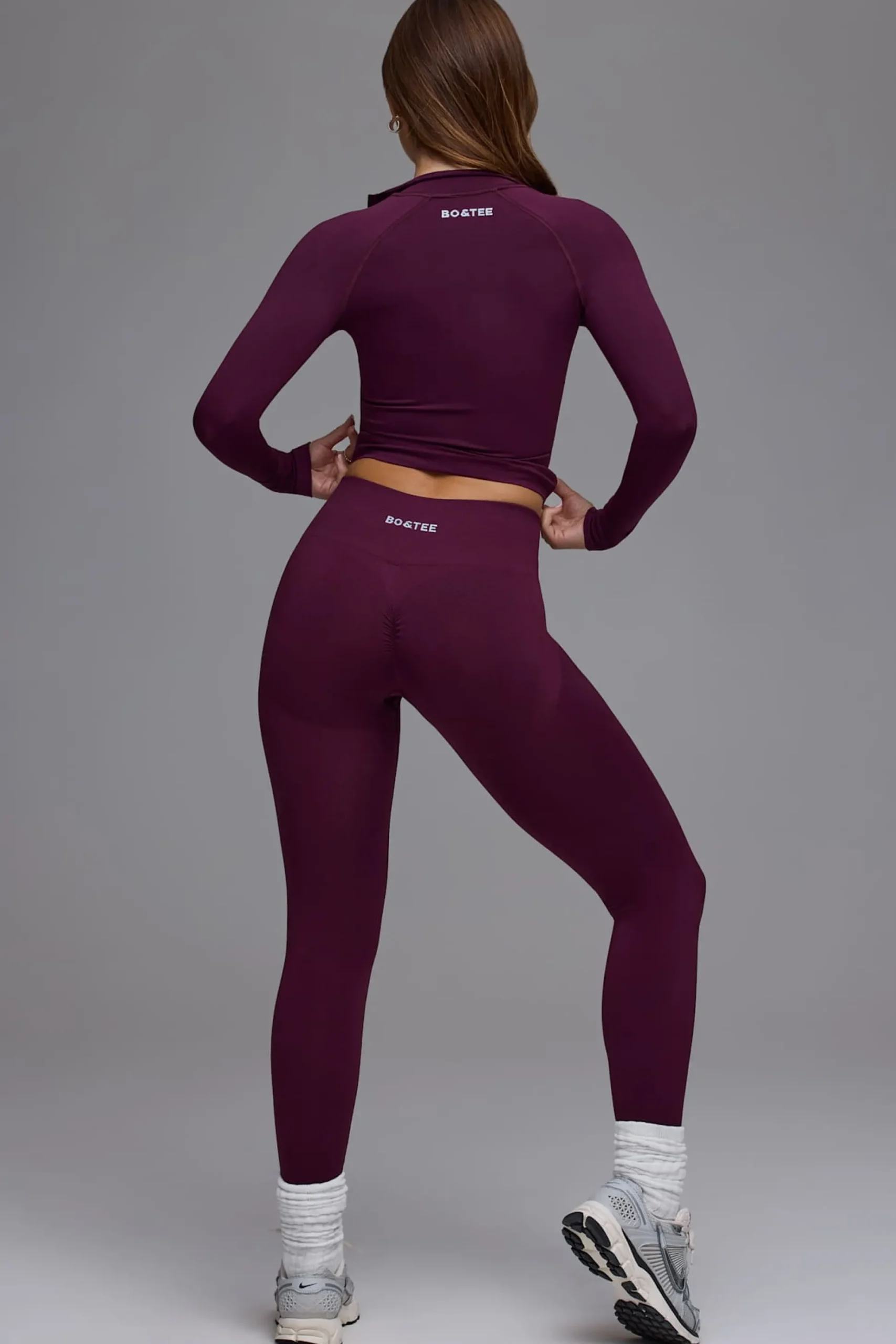 Oh Polly Matching Sets | Leggings^Define Luxe High-Waist Leggings in Grape