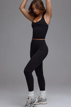 Oh Polly Matching Sets | Leggings^Define Luxe High-Waist Leggings in Black